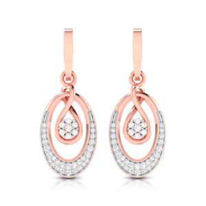 Classic Diamond Dangle Earrings 14k Yellow Gold