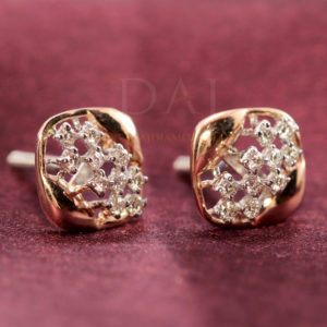 0.25 ct Yellow Gold Excellent Cut Natural Diamonds Earrings