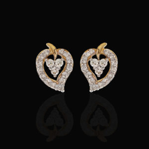 0.23 ct Yellow Gold Excellent Cut Mango Shaped Natural Diamonds Earrings
