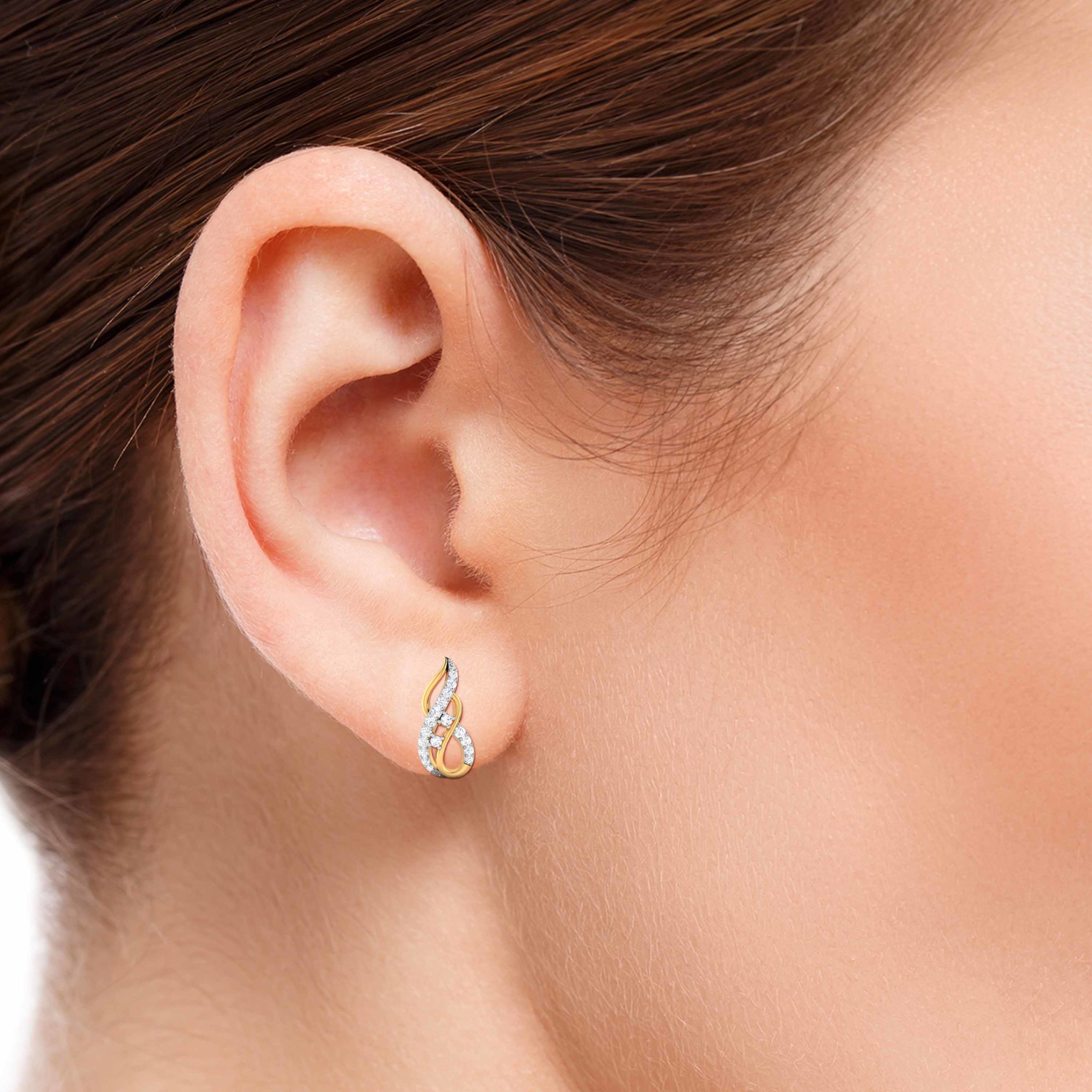 Elegant Sterling Silver Infinity Sign Stud Earrings