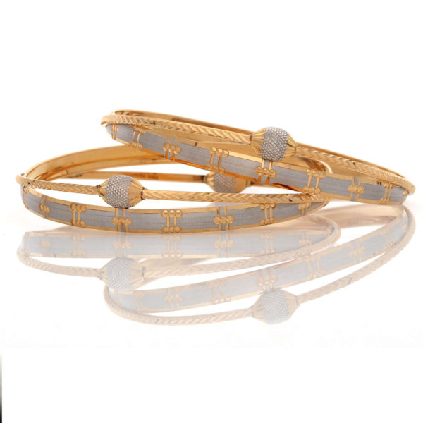 Trendy Designer 22K Yellow Gold Ethnic Bangles