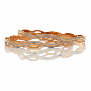22K Yellow Gold Thick Metal Daily Wear Twisted Bangles