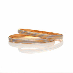 22K Yellow Gold Traditional Touch Plain Bangles For Women