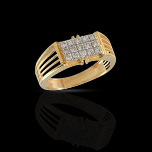 10K Yellow Gold Perseus Diamond (0.49 CT) Ring for Men