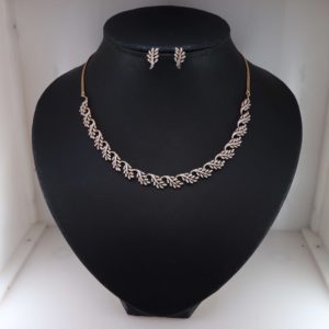 3.50 Ct Certified Diamond Necklace Earring Set