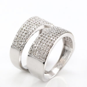 14K White Gold - The Interlacing Statement Diamonds (1.25 CT) Ring