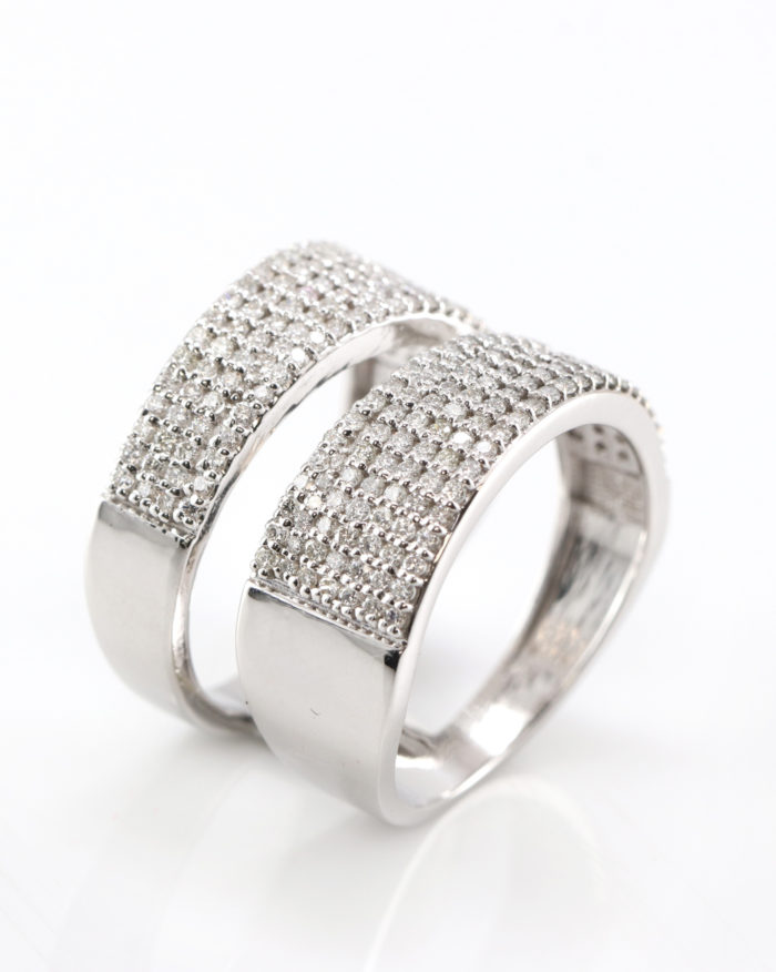 14K White Gold - The Interlacing Statement Diamonds (1.25 CT) Ring