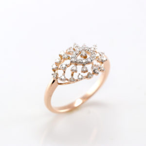 14K Rose Gold Queens of diamonds (0.31 CT) Ring