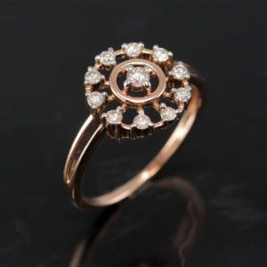 14K Rose Gold Diamond (0.28 CT)- Vintage Engagement Ring