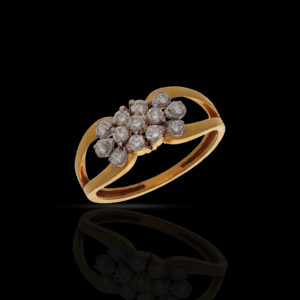 18K Yellow Gold Flora Clone Natural Diamond(0.33 CT) Ring