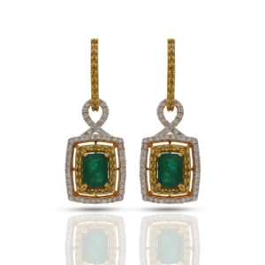 14K Yellow Gold Vintage Style Diamonds(1.68 CT) Earrings