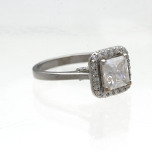 925 Starling Silver Emerald Cut Moissanite (2.40 CT) Ring
