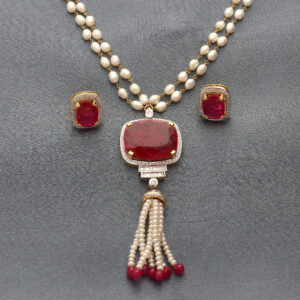 Ruby Diamond Necklace N-13