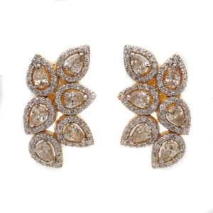 Fancy Shape Diamond Cluster Earrings