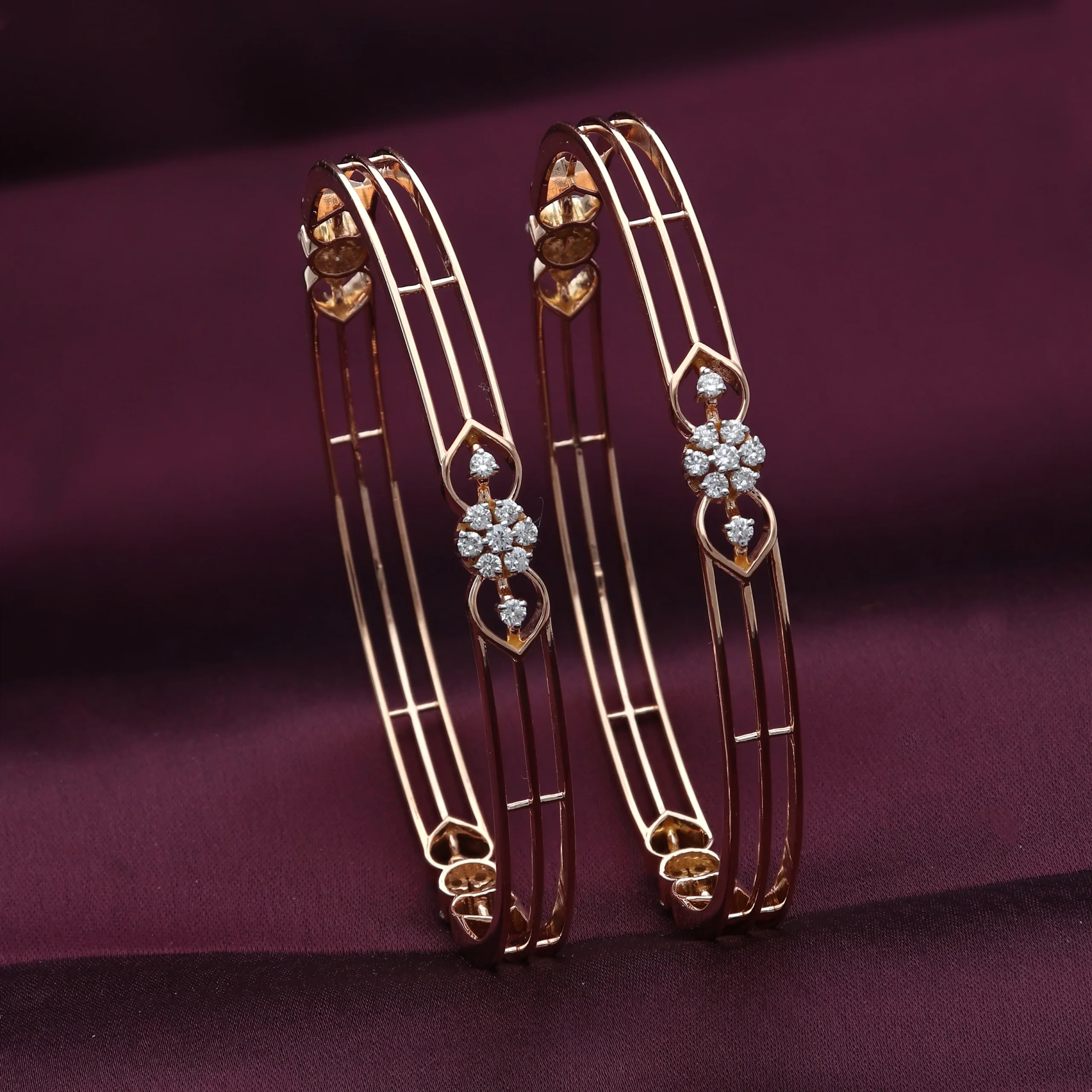 Natural Diamond Designer Bangles