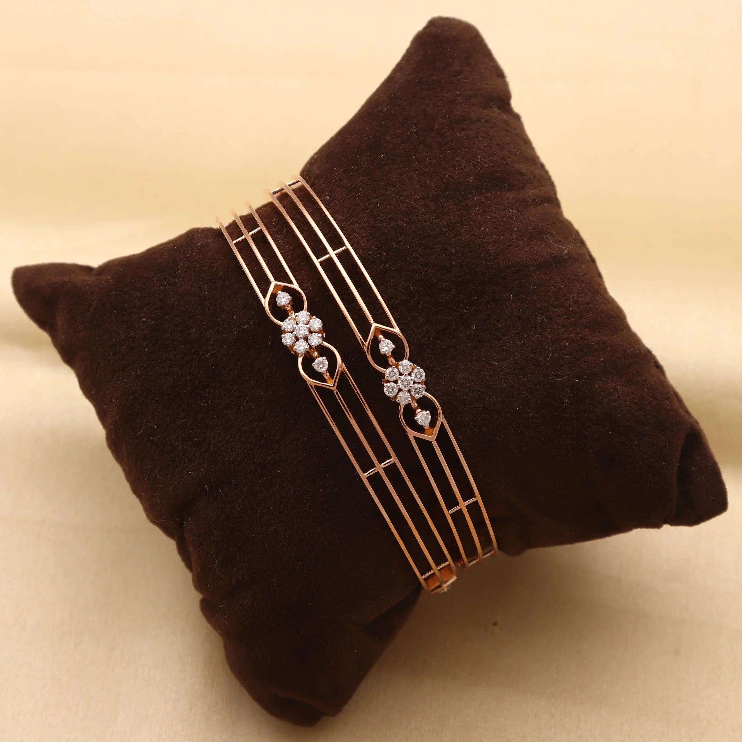 Natural Diamond Designer Bangles