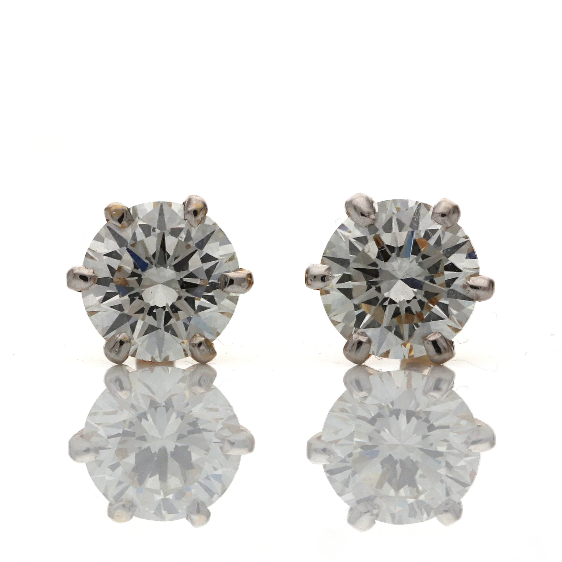 Solitaire Diamond Stud Earrings