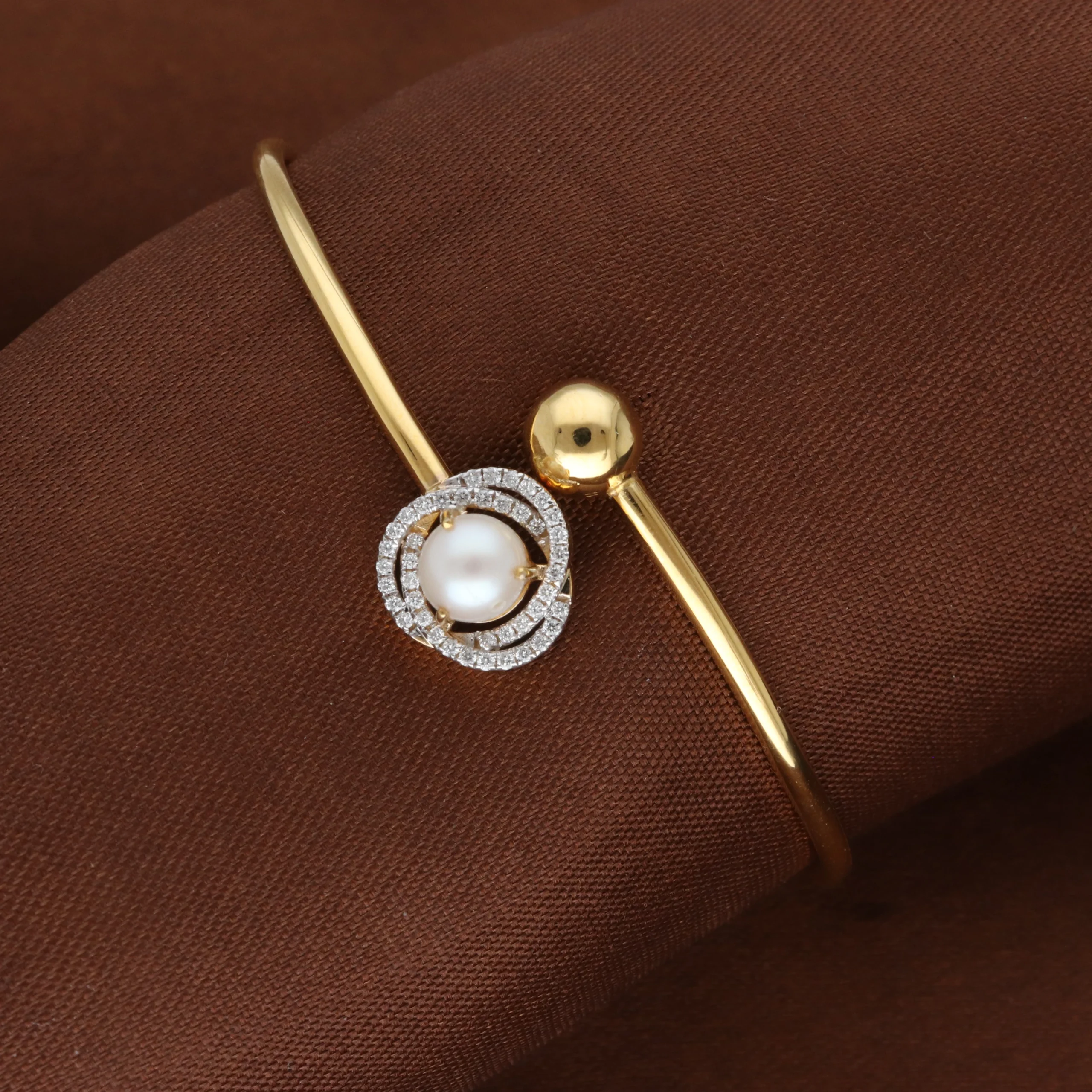 Pearl Diamond Cuff Bracelet | BR!