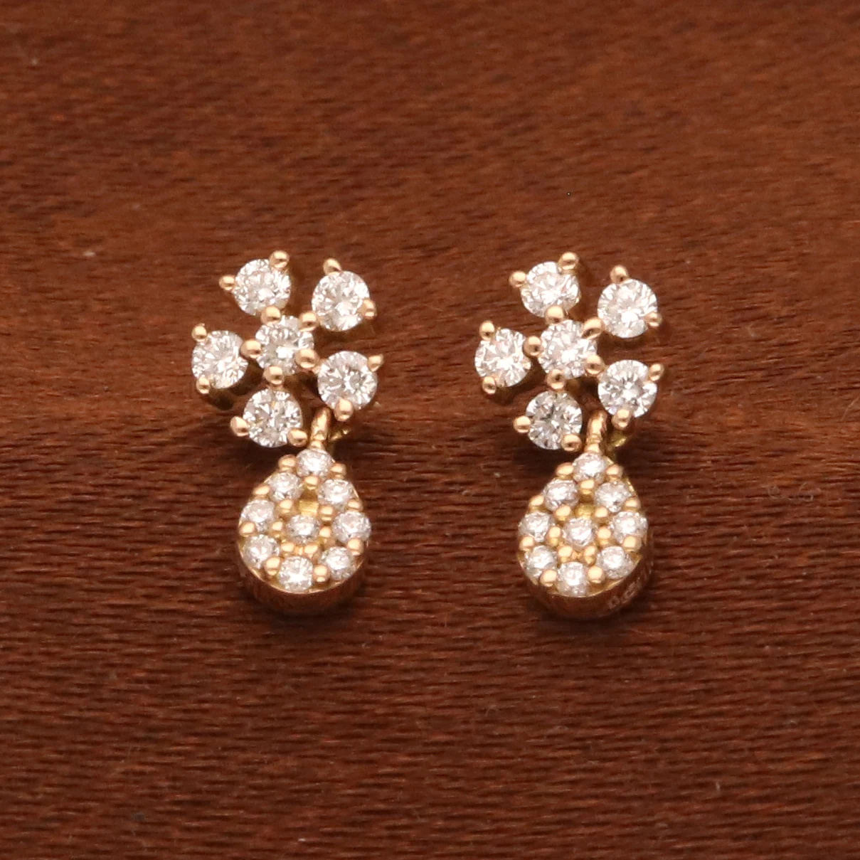 Floral Diamond Drop Earrings | E5