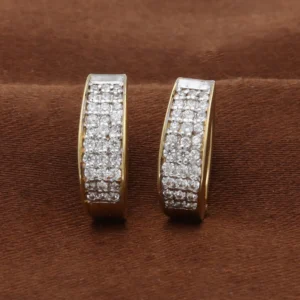 Diamond Multi-Row Hoop Earrings | E93