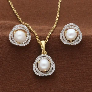 Pearl Diamond Jewellery Set | PS17