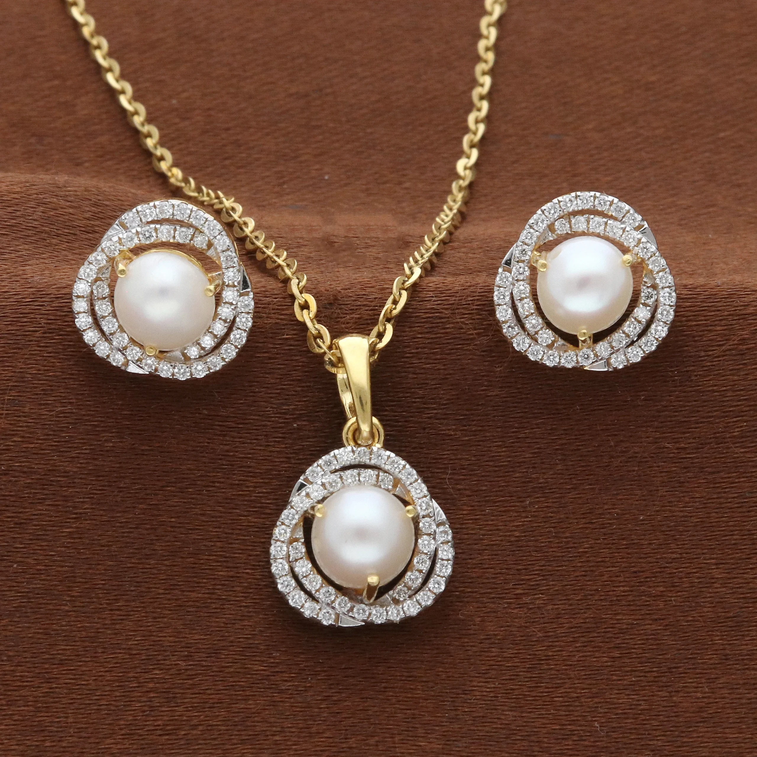 Pearl Diamond Jewellery Set | PS17